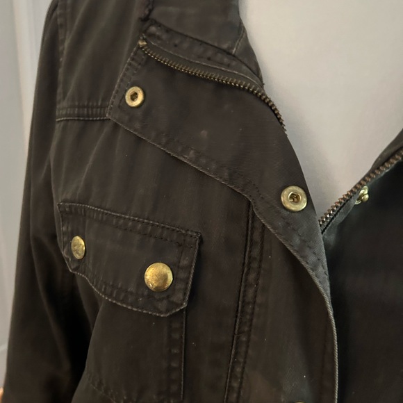 J. Crew Relaxed Boyfriend Field Jacket Color Weathered Chocolate Brown Size M - Picture 9 of 14